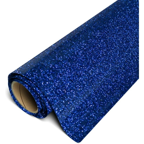 Siser Glitter HTV Iron On Heat Transfer Vinyl 20" x 20ft Roll - Royal Blue