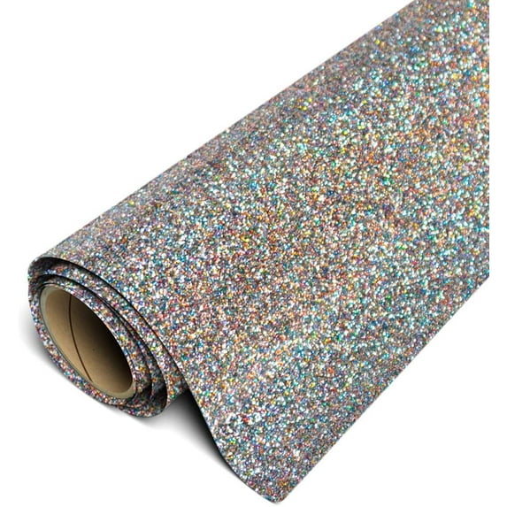 Siser Glitter HTV Iron On Heat Transfer Vinyl 20" x 30ft (10 Yards) Roll - Light Multi