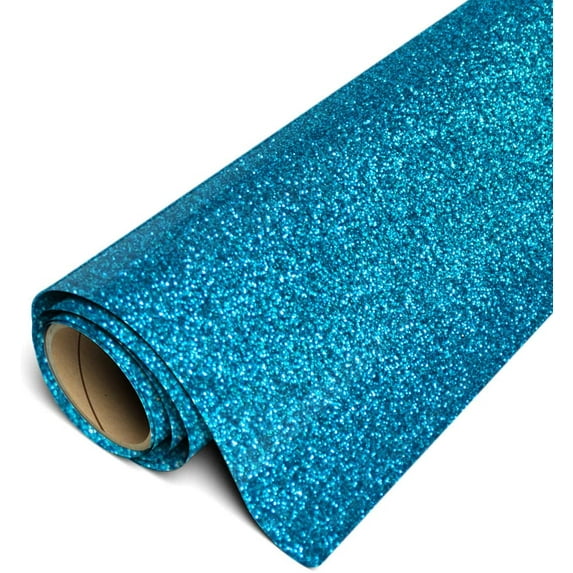 Siser Glitter HTV Iron On Heat Transfer Vinyl 20" x 3ft (1 Yard) Roll - Aqua