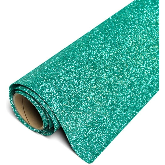 Siser Glitter HTV Iron On Heat Transfer Vinyl 20" x 6ft (2 Yards) Roll - Jade