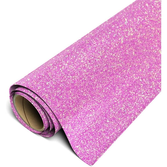 Siser Glitter HTV Iron On Heat Transfer Vinyl 20" x 75ft (25 Yards) Roll - Translucent Light Pink