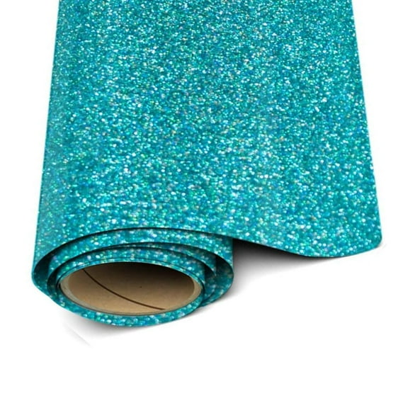 Siser Glitter Heat Transfer Vinyl Mermaid Blue HTV Iron on Vinyl 12 x 3 Foot ( 36 inches / 1 yard )