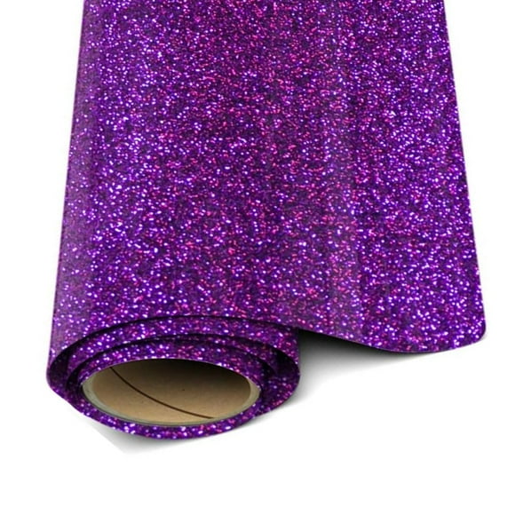 Siser Glitter Heat Transfer Vinyl Purple HTV Iron on Vinyl 12 x 3 Foot ( 36 inches / 1 yard )