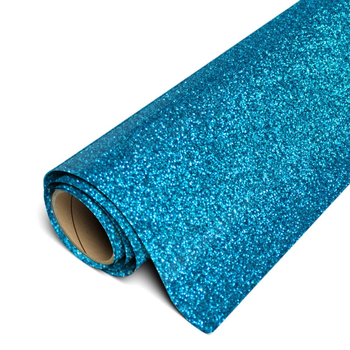 Siser Glitter Iron On Heat Transfer Vinyl 12 Inches Actl. Size 11.8" Aqua, 10 Yards