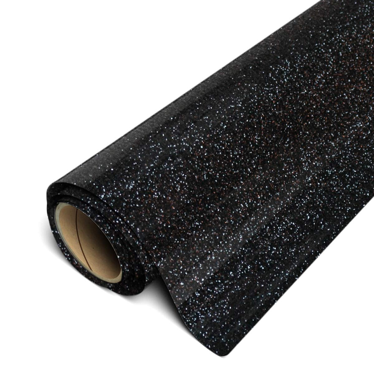 Siser Glitter Iron On Heat Transfer Vinyl 12 Inches Actl. Size 11.8" Black, 3 Yards