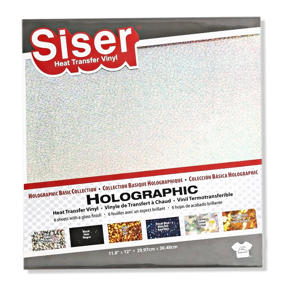 Siser Heat Transfer Vinyl Holographic Basics Collection
