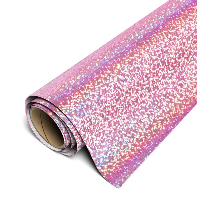 Siser Holographic HTV 20"x1yd Iron on Heat Transfer Vinyl Light Pink