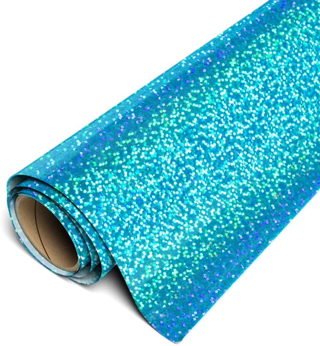 Siser Holographic HTV Iron On Heat Transfer Vinyl 20" x 10ft Roll - Aqua