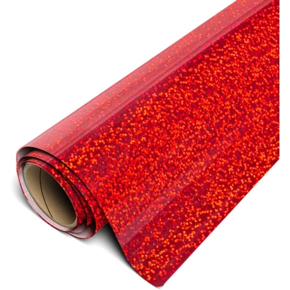 Siser Holographic HTV Iron On Heat Transfer Vinyl 20" x 10ft Roll - Red