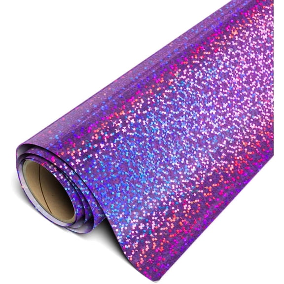 Siser Holographic HTV Iron On Heat Transfer Vinyl 20" x 150ft (50 Yards) Roll - Purple