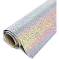 thumbnail image 1 of Siser Holographic HTV Iron On Heat Transfer Vinyl 20" x 3ft Roll - Silver, 1 of 3