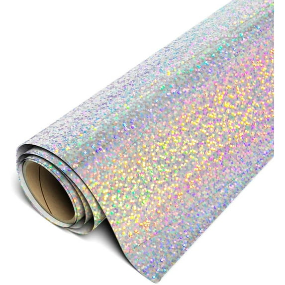 Siser Holographic HTV Iron On Heat Transfer Vinyl 20" x 3ft Roll - Silver