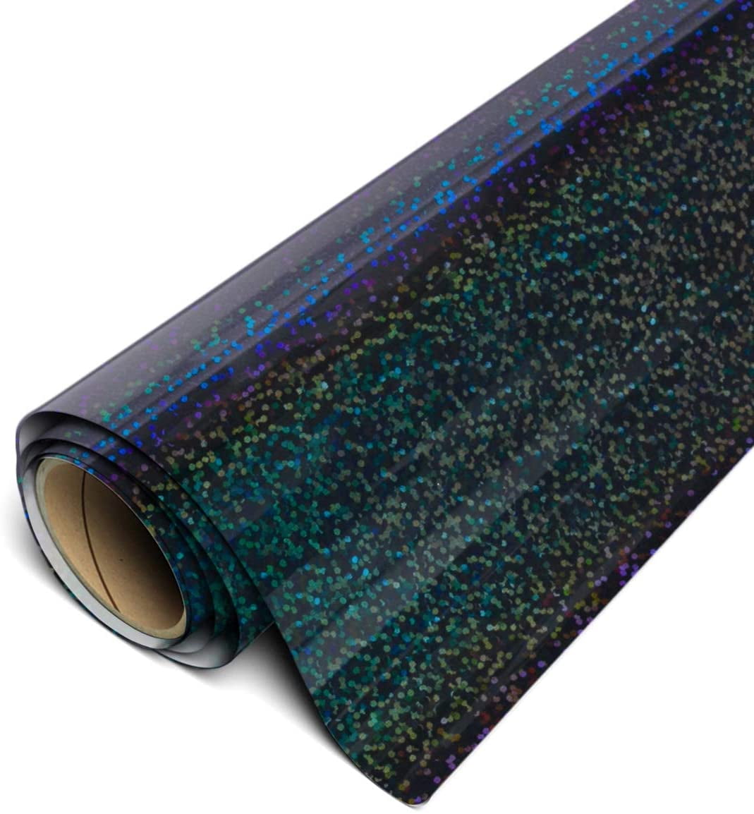 Siser Holographic HTV Iron On Heat Transfer Vinyl 20" x 75ft (25 Yards) Roll - Black