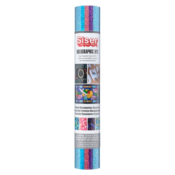 Siser Holographic Heat Transfer Vinyl Sampler, Fantasy