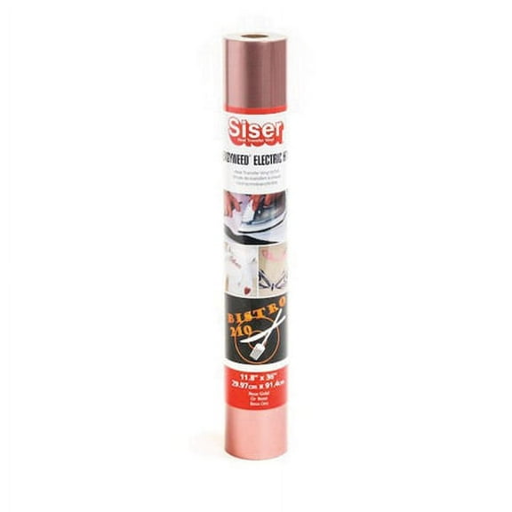 Siser MIEWE11-83644 11.8 x 36 in. Easy Weed Electric HTV Vinyl Roll, Rose Gold