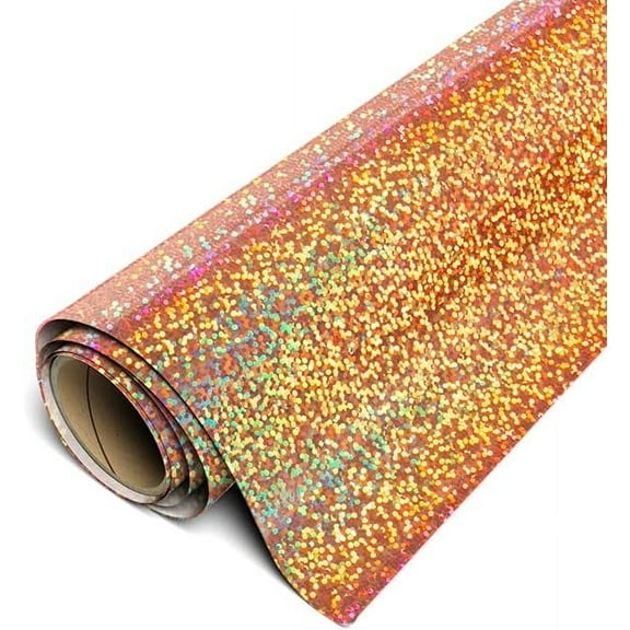 Siser Orange Holographic HTV 20" x 1yd (3 feet) - Iron on Heat Transfer Vinyl