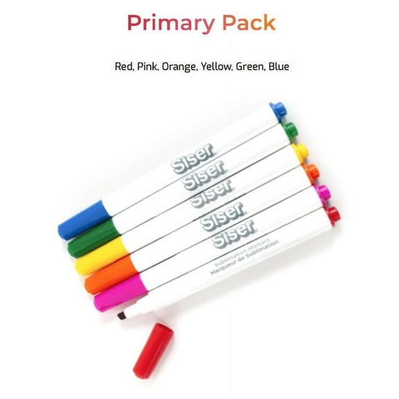 Siser Primary Colors 6 Piece Sublimation Markers