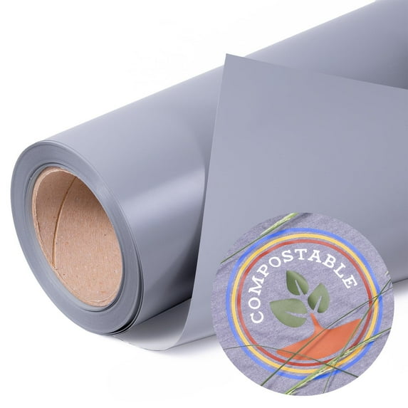 Siser PureHT 11.8" x 150FT Roll Stone Gray - Compostable Heat Transfer Material, Compatible with Siser, Cricut, Silhouette and Other Professional/Craft Cutters - CPSIA Certified