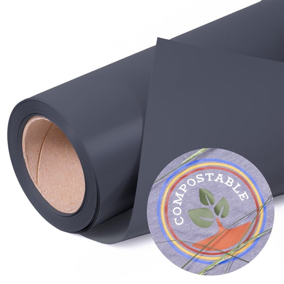 Siser PureHT 11.8" x 1FT Sheet Black - Compostable Heat Transfer Material, Compatible with Siser, Cricut, Silhouette and Other Professional/Craft Cutters - CPSIA Certified