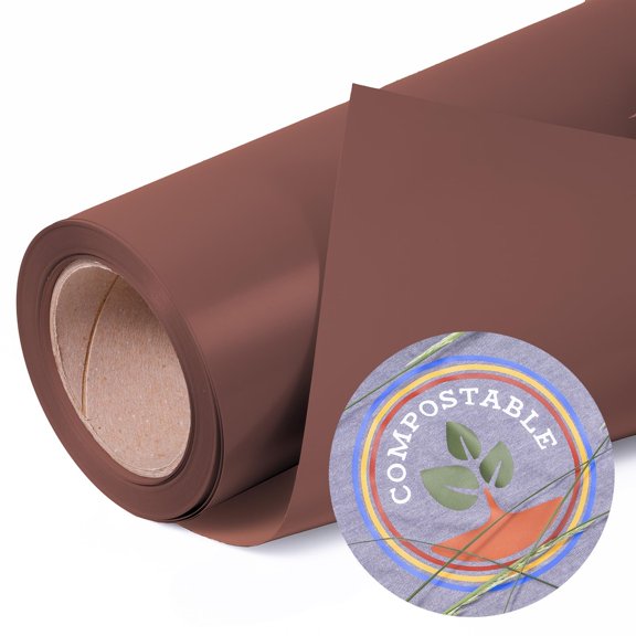 Siser PureHT 11.8" x 75FT Roll Russet Brown - Compostable Heat Transfer Material, Compatible with Siser, Cricut, Silhouette and Other Professional/Craft Cutters - CPSIA Certified
