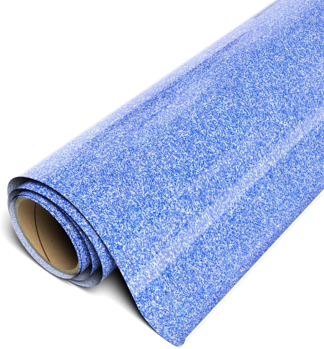 Siser Sparkle HTV Iron On Heat Transfer Vinyl 12" x 10ft Roll - Cornflower Blue