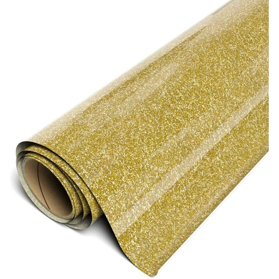 Siser Sparkle HTV Iron On Heat Transfer Vinyl 12" x 150ft (50 Yards) Roll - Gold Star