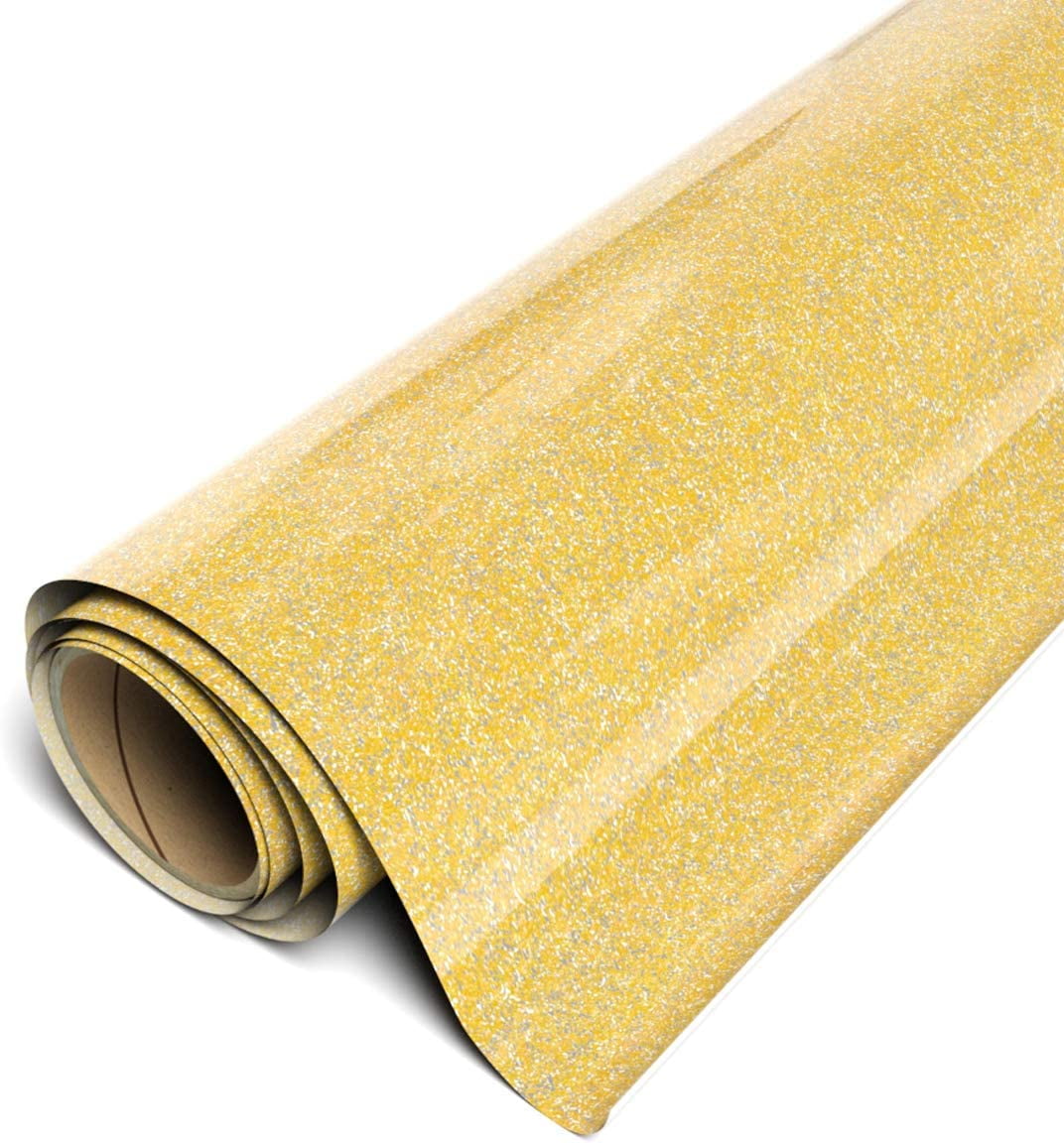 Siser Sparkle HTV Iron On Heat Transfer Vinyl 12" x 15ft (5 Yards) Roll - Buttercup Yellow