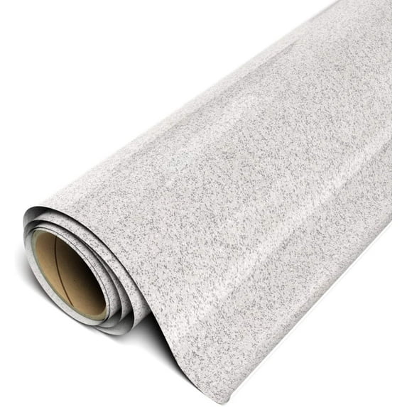 Siser Sparkle HTV Iron On Heat Transfer Vinyl 12" x 2ft Roll - Snow Storm White