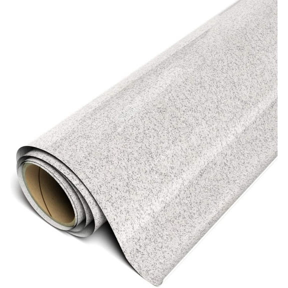 Siser Sparkle HTV Iron On Heat Transfer Vinyl 12" x 9ft (3 Yards) Roll - Snow Storm White
