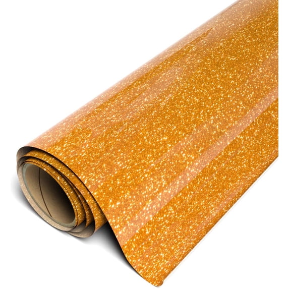 Siser Twinkle HTV Iron On Heat Transfer Vinyl 20" x 30ft (10 Yards) Roll - Orange