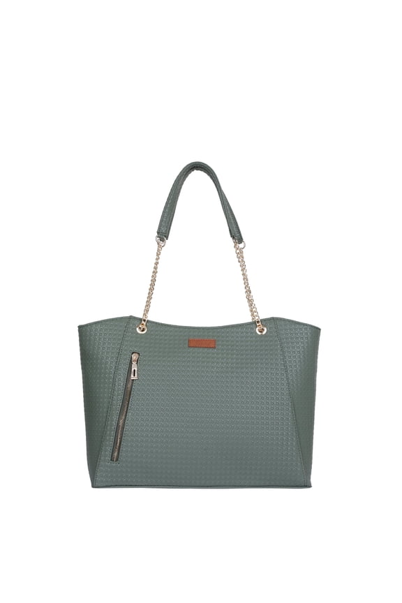 Green Satchel Handbag Womens Vegan Leather Tote with Top Handle & Shoulder Bag for Daily Use, Work, Office & Travel