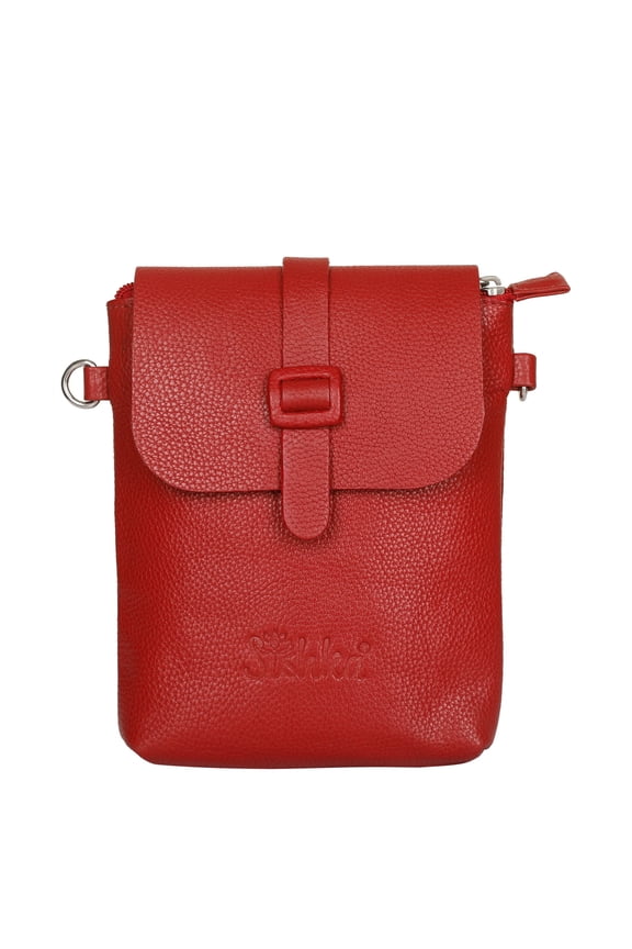 Leather Messenger Bag for Men & Women – Small Crossbody Shoulder Bag and Side Sling Bag for Travel, Work & Daily Use – Black, Light Brown, Navy, Red & Grey