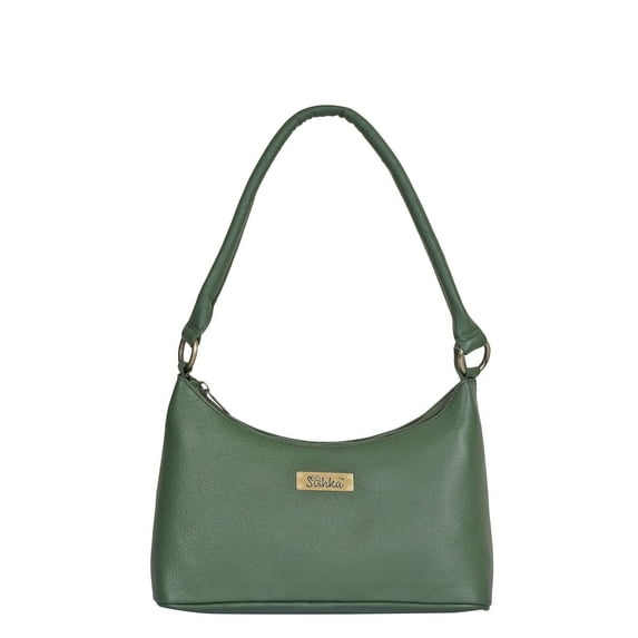 Sishka Olive Genuine Leather Ladies Bags – Stylish Hobo Shoulder Bag for Women, Versatile Soft Leather Carry for Daily & Travel Use
