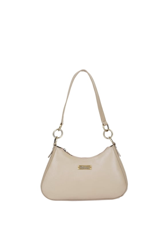 Womens Taupe Genuine Leather Ladies Bags Stylish Shoulder Hobo Bag with Single Strap & Top Zipper Closure for Daily & Travel Use