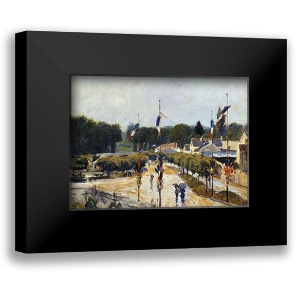 Sisley, Alfred 14x11 Black Modern Framed Museum Art Print Titled - Fete Day At Marly Le Roi