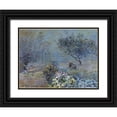 thumbnail image 1 of Sisley, Alfred 14x12 Black Ornate Wood Framed with Double Matting Museum Art Print Titled - Foggy Morning Voisins, 1 of 4
