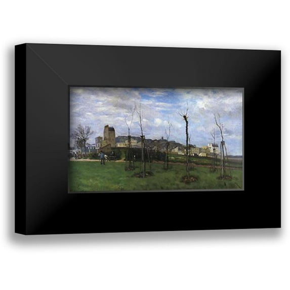 Sisley, Alfred 24x16 Black Modern Framed Museum Art Print Titled - View Of Montmarte From The Cite Des Fleurs