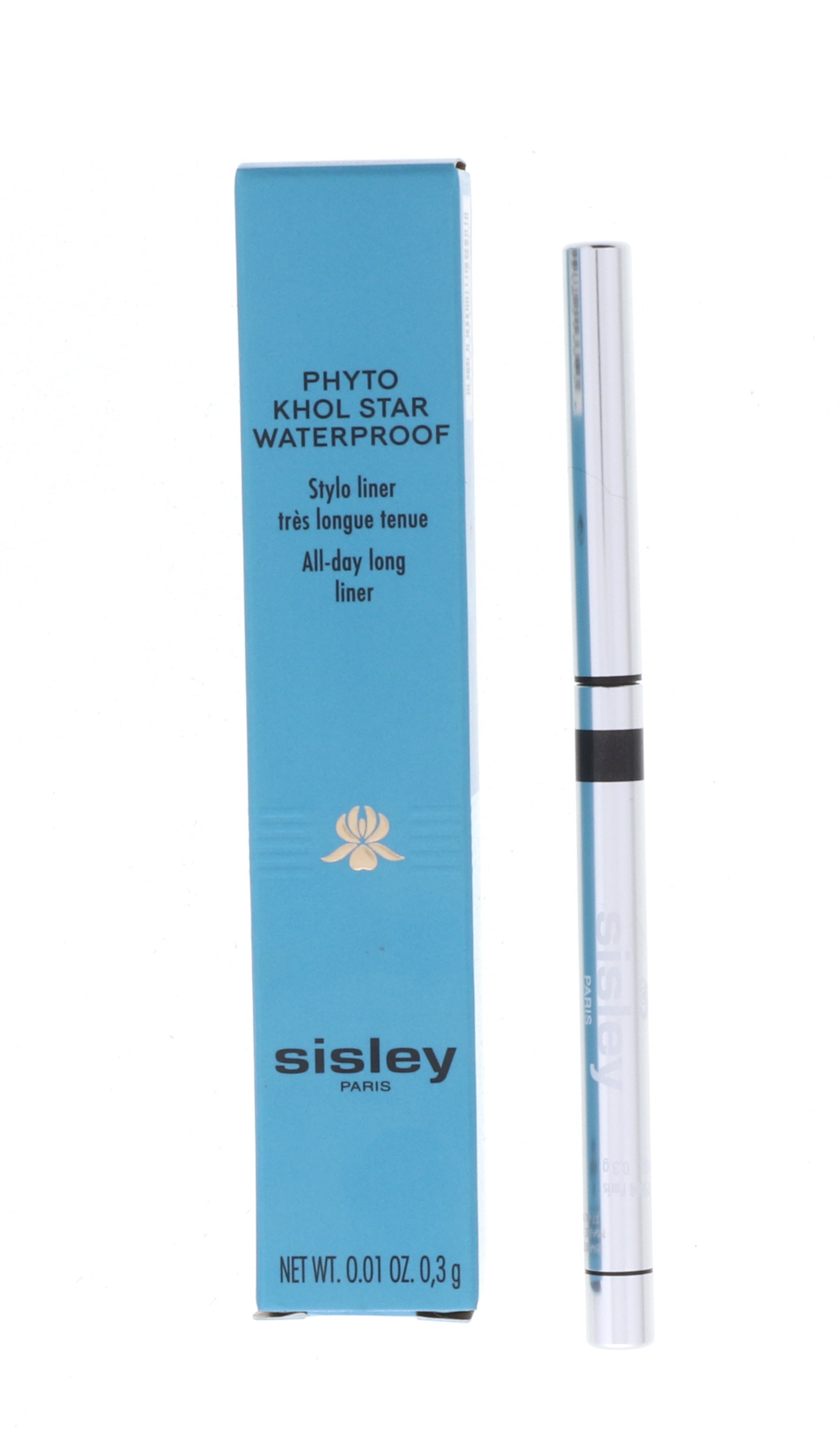 Sisley Phyto Khol Star Waterproof, 1 Sparkling Black, 0.01 oz