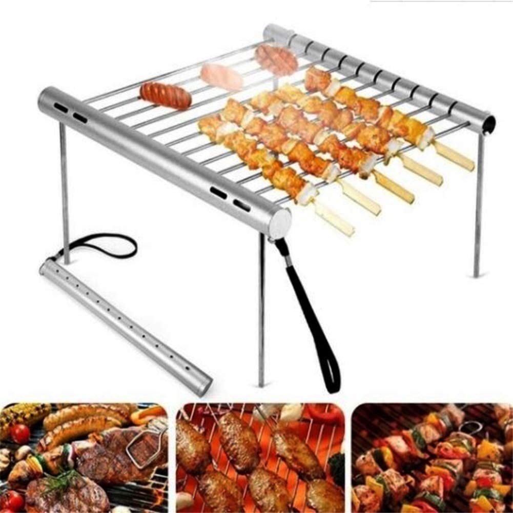 Sisliya New Portable Camping Grill Folding Mini Stainless Steel ...