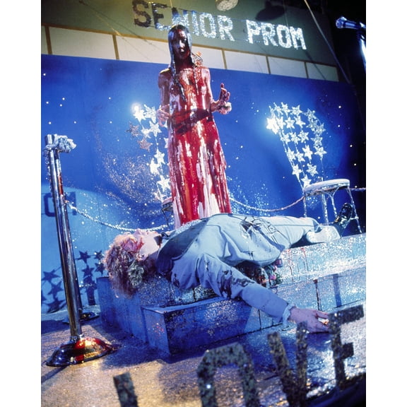 Sissy Spacek 24x36 HD Aluminum Wall Art Blood Stained On Stage as Carrie