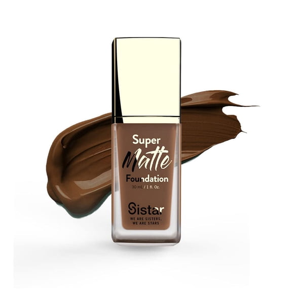 Sistar Super Matte Foundation Perfecting Liquid Foundation Full Coverage Control Shine Weightless Longwearing 30 mL / 1 fl. oz.