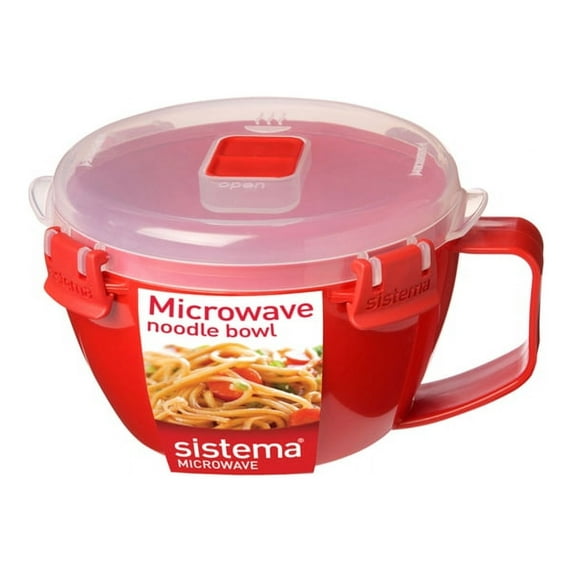 Sistema Microwave Collection Noodle Bowl, 31.7 Oz, Red