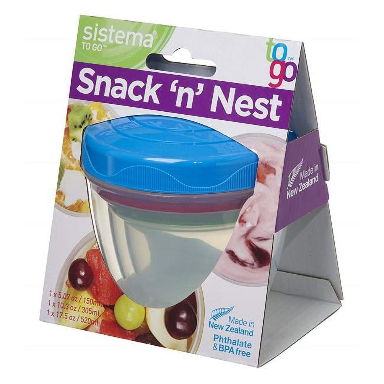 Sistema® Snacks To Go Container - Assorted, 13.5 oz - Baker's