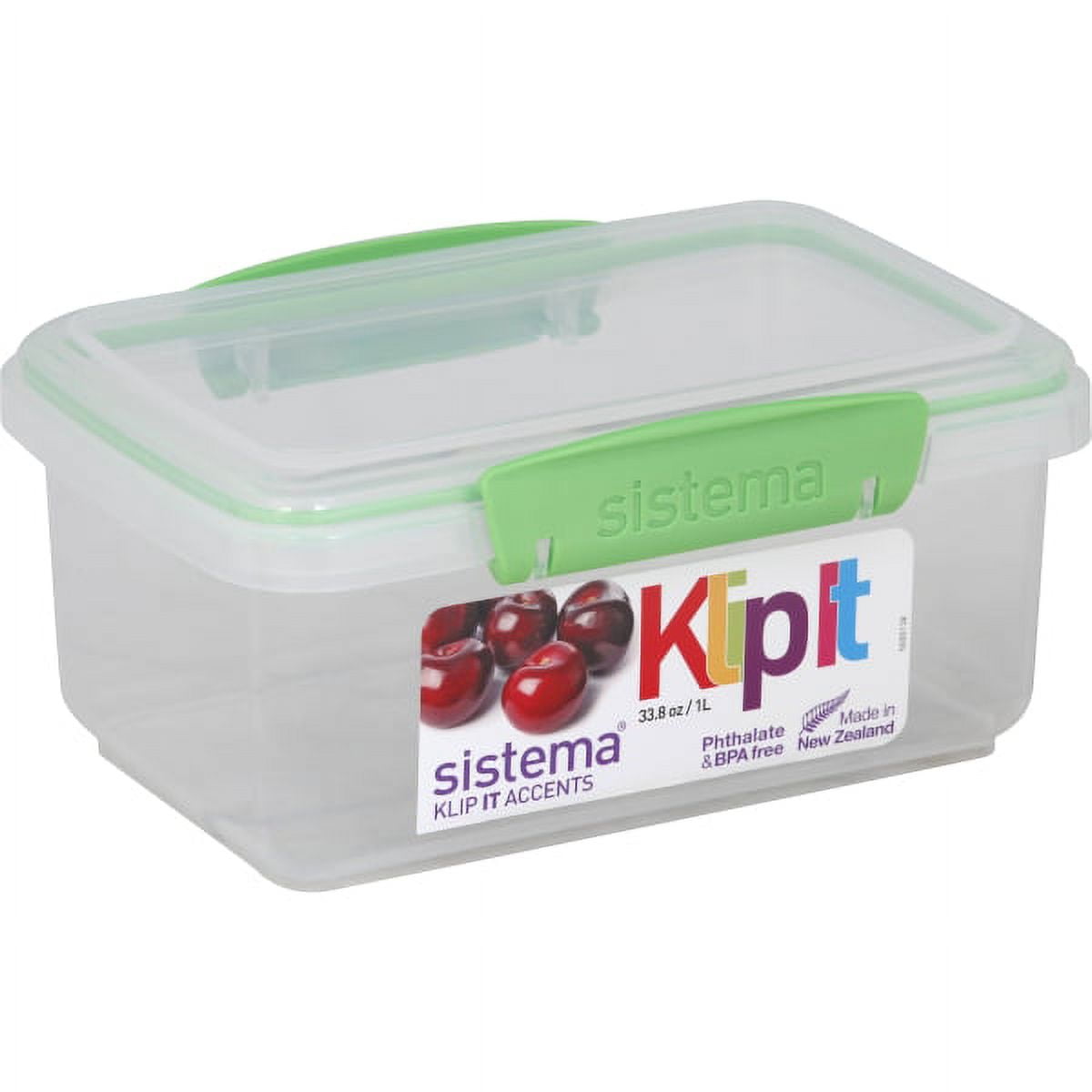 Sistema 61600 33.8 oz Klip It Food Container & Lid - pack of 6