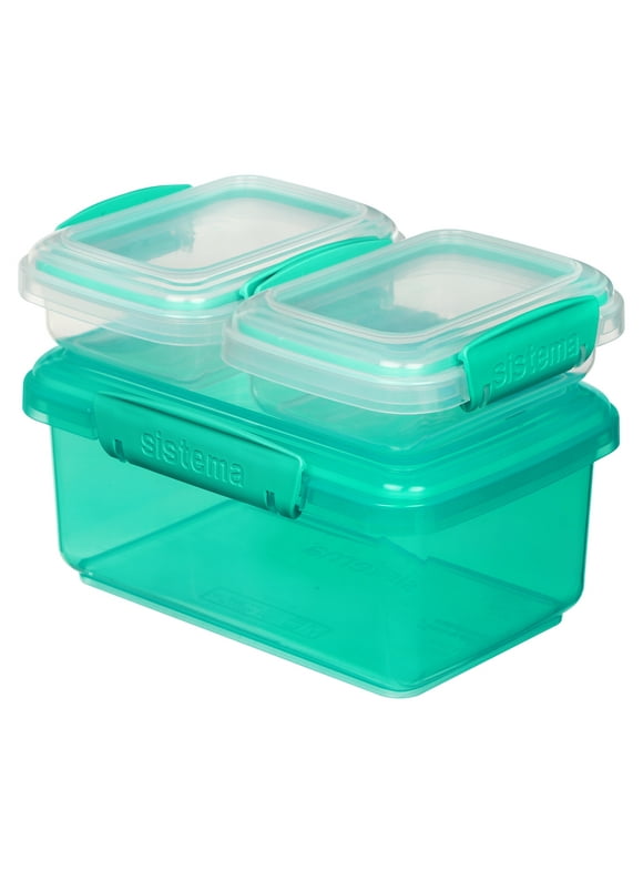 Sistema Klip IT Plastic Food Storage Containers, Set of 3