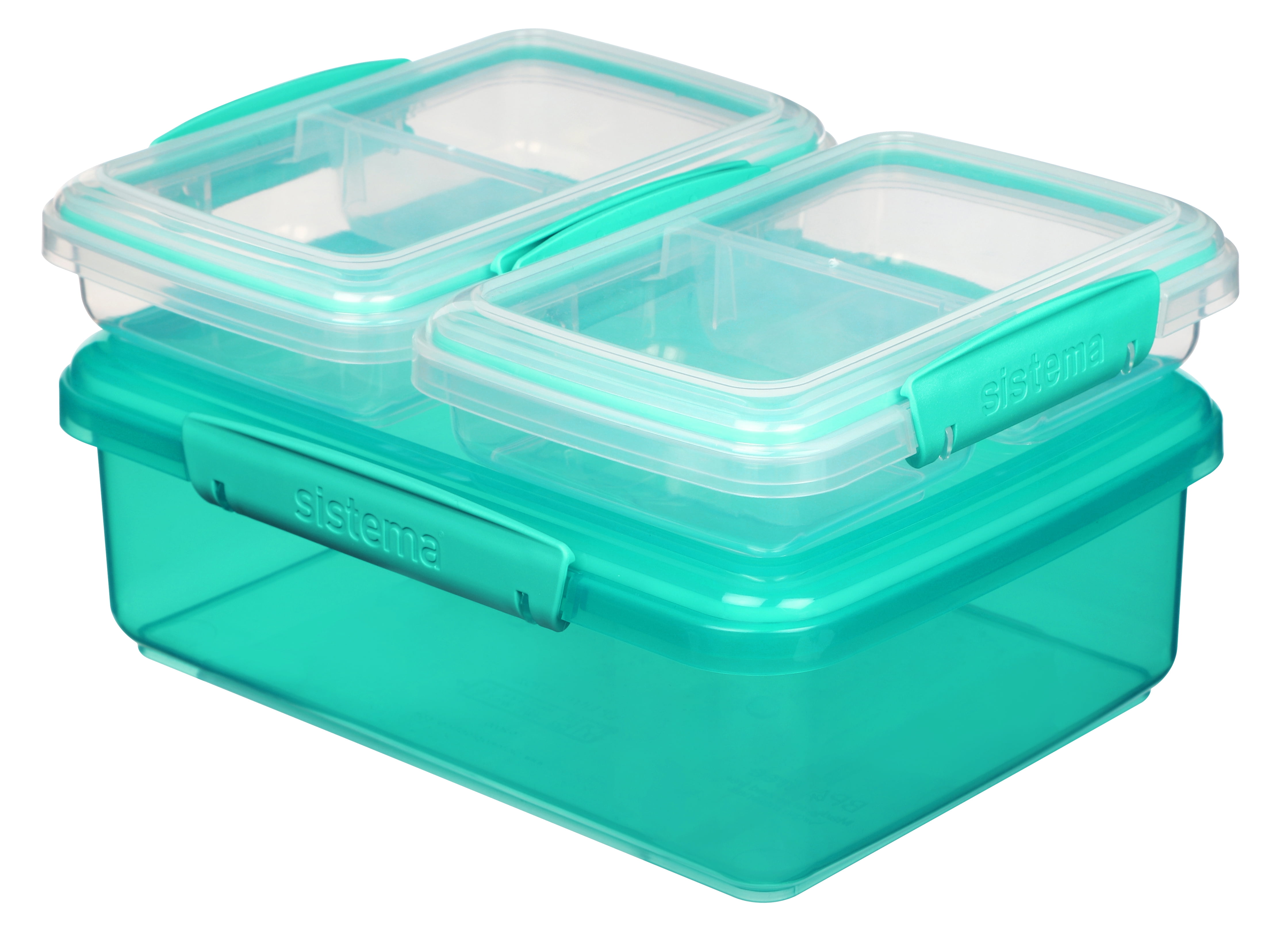 Sistema Food Storage Container, Clear with Grey Clips and Seal, 920 ml -  The Batch Lady