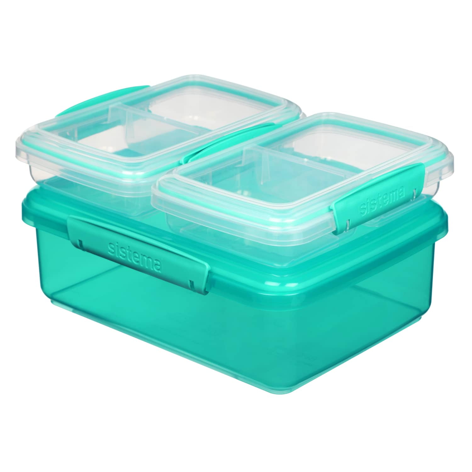 Sistema Klip It 9.7 Cup Plastic Food Storage Container, Set of 3