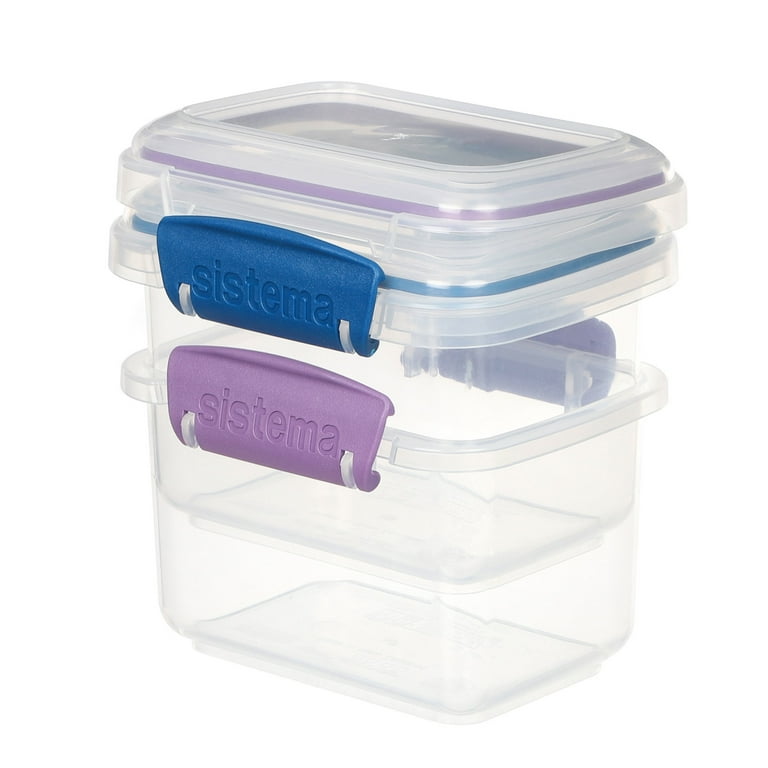 Sistema Klip It Plus Food Storage Container | 5.5 L Square | Stackable & Airtight Fridge/Freezer Food Boxes with Lids | Recyclable with TerraCycle