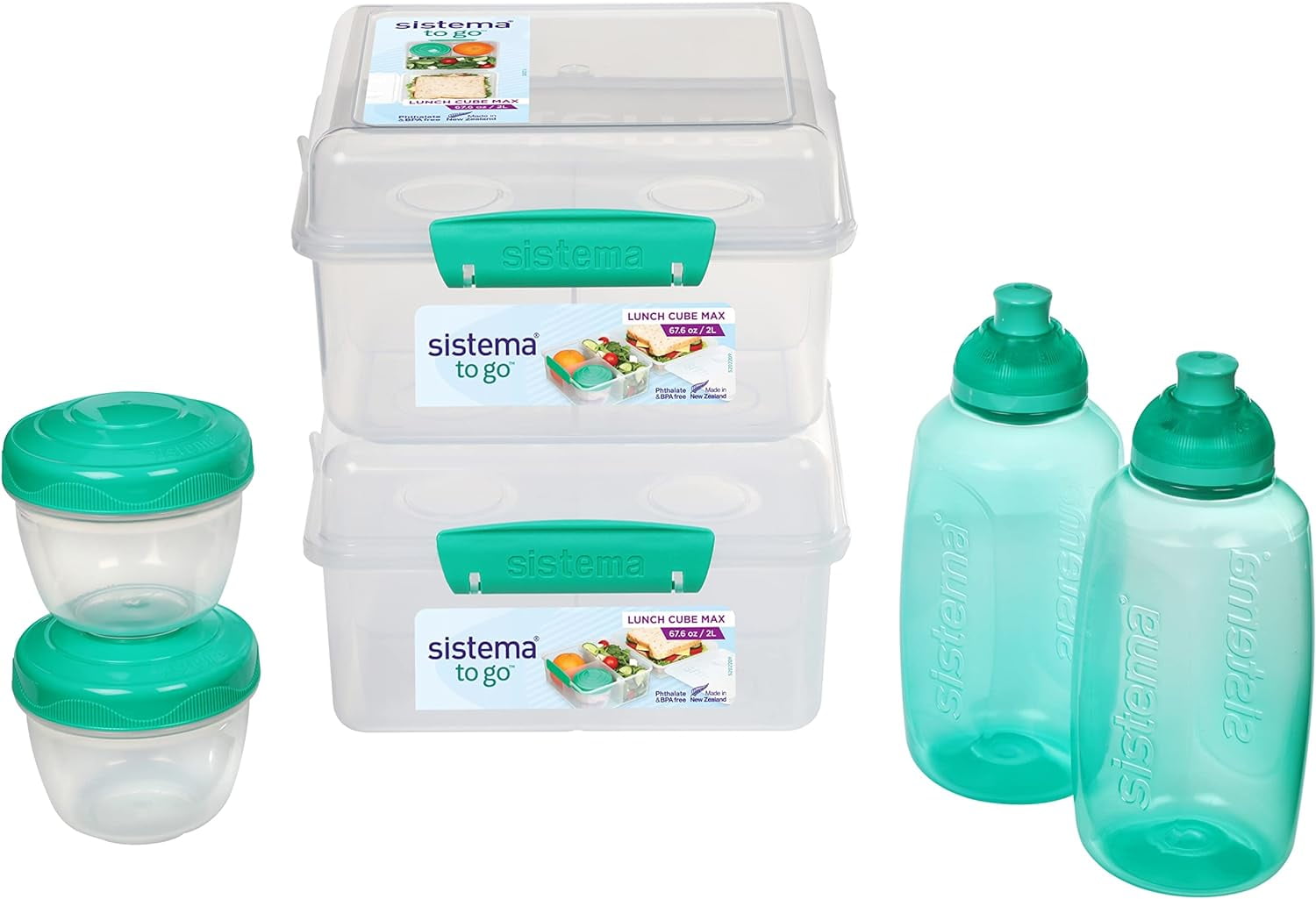 Sistema Lunch Containers Bento Box with Condiment and Sandwich