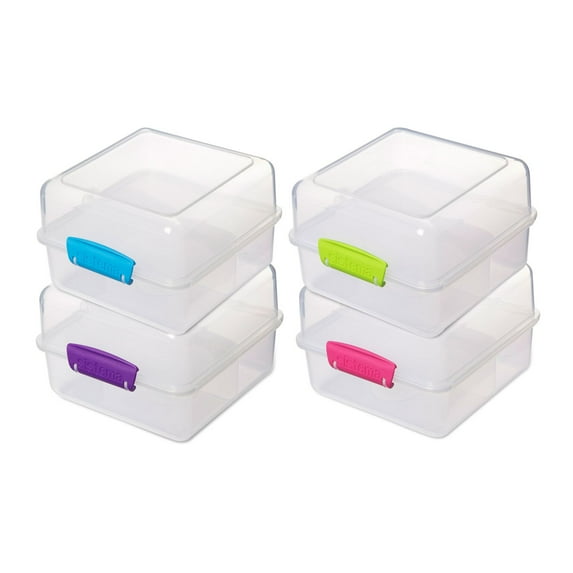 Sistema Lunch Cube Food Container, 4 Pack